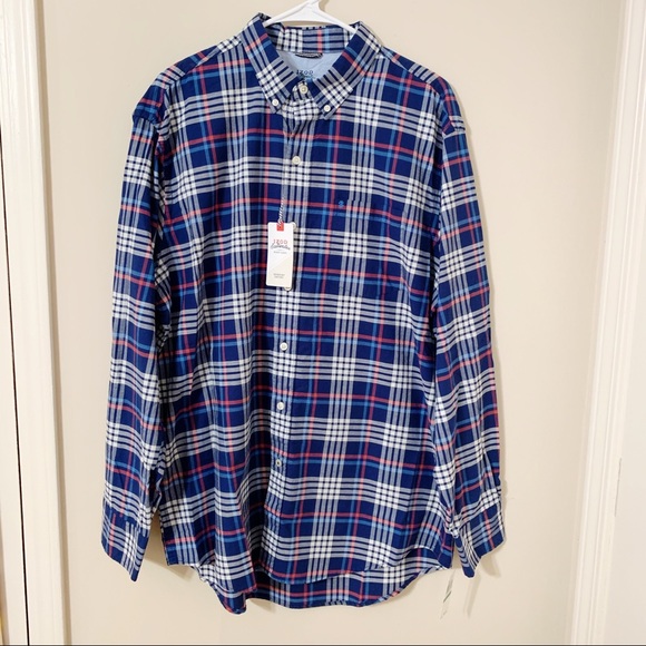 Izod Other - Men’s Izod Plaid Button Up Shirt Size Large
